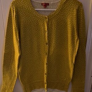 Merona Green Polka Dot Cardigan